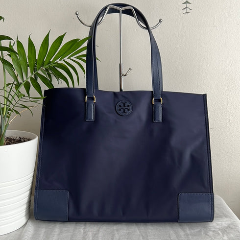 TORY BURCH ELLA NYLON LARGE CASUAL NAVY