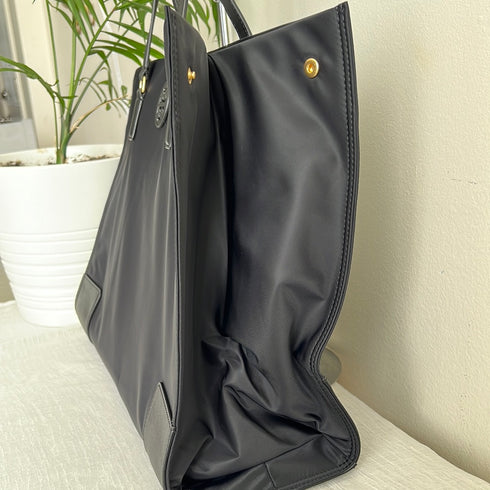 TORY BURCH ELLA NYLON BLACK TOTE