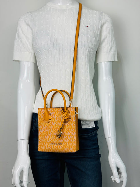 Mercer Extra-Small Logo and Leather Crossbody Bag