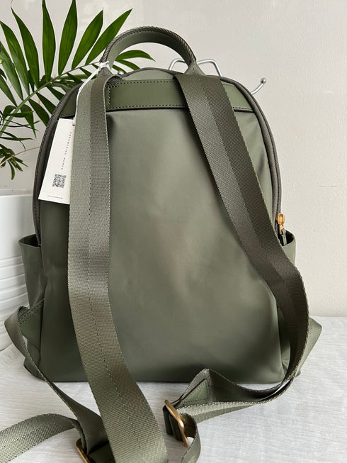 TORY BURCH ELLA NYLON GREEN BACKPACK
