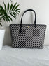 TORY BURCH GEO LOGO TOP ZIP TOTE