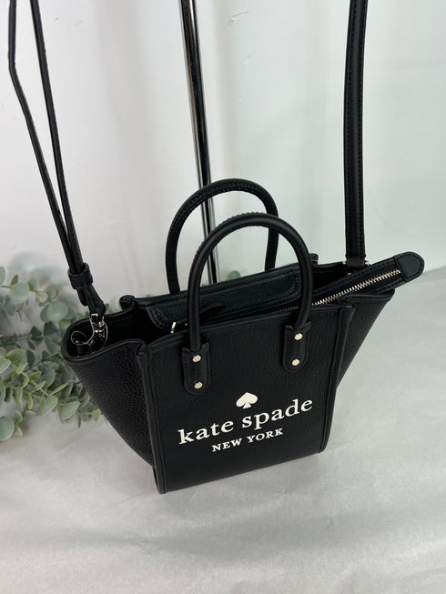 KATE SPADE Ella Pebbled Leather Mini Tote Black