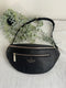 KATE SPADE LEILA BELT BAG WAIST FANNY PACK BLACK LEATHER GOLD