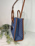 Michael Kors Mirella Medium Tote Shoulder Handbag Purse Denim Multi Blue MK