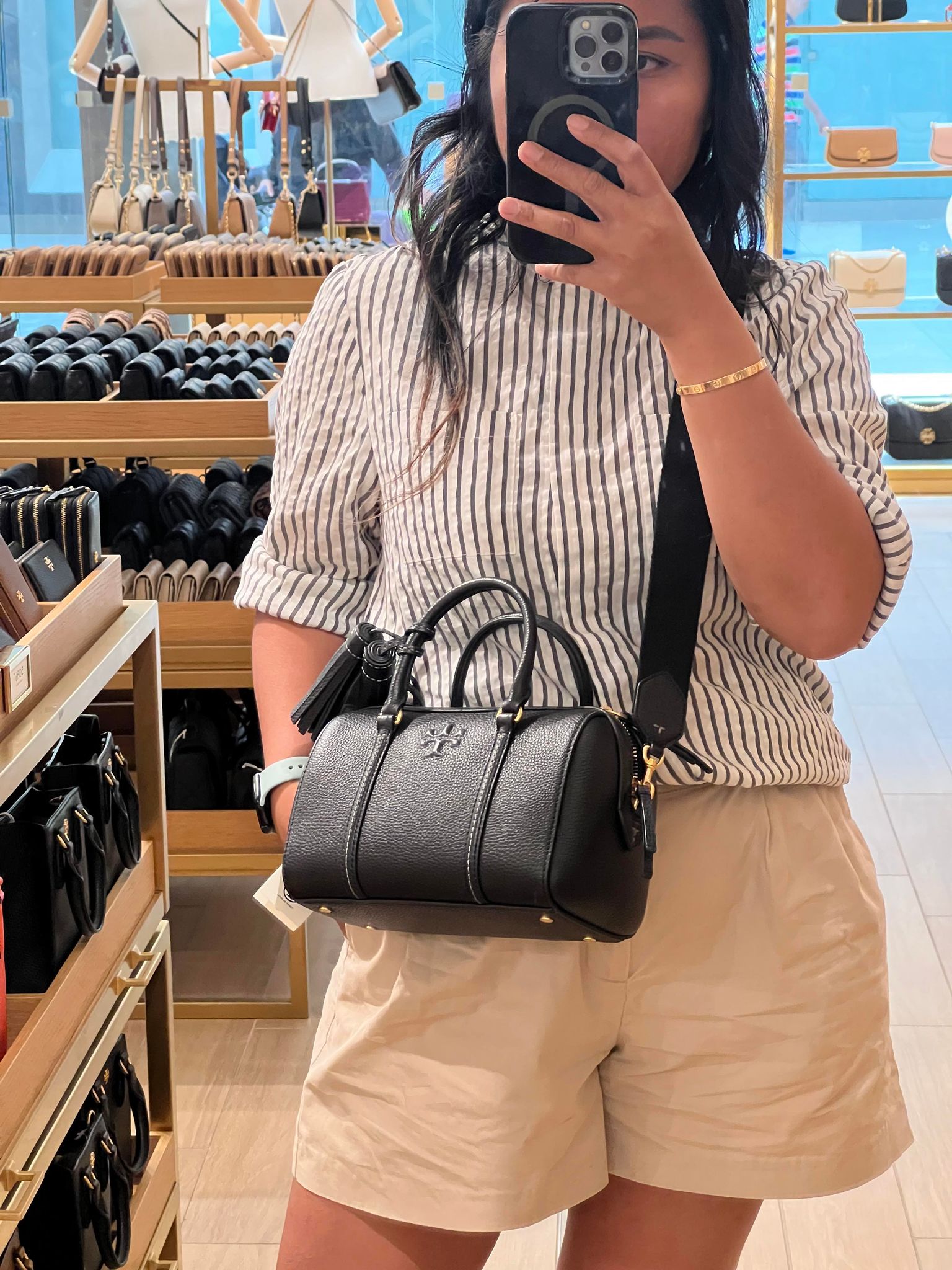 【Tory Burch】使い勝手が◎Thea Small Satchel スモール サイズ TORY BURCH トリーバーチ THEA WEB SMALL SATCHEL テア レザー
